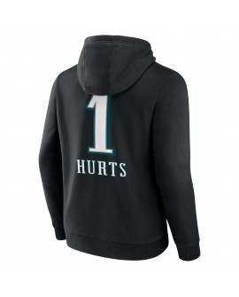 Jalen Hurts Philadelphia Eagles Team Wordmark Pullover Hoodie – Schwarz