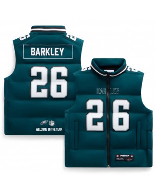 Saquon Barkley Philadelphia Eagles Off Season x NFL Unisex-Spieler-Pufferweste – Mitternachtsgrün
