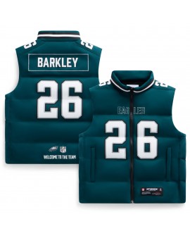 Saquon Barkley Philadelphia Eagles Off Season x NFL Unisex-Spieler-Pufferweste – Mitternachtsgrün