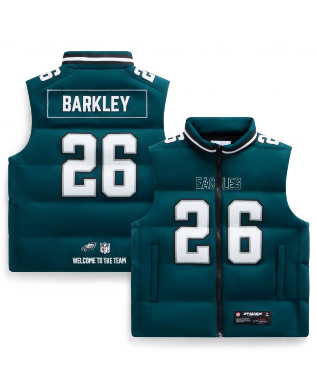 Saquon Barkley Philadelphia Eagles Off Season x NFL Unisex-Spieler-Pufferweste – Mitternachtsgrün