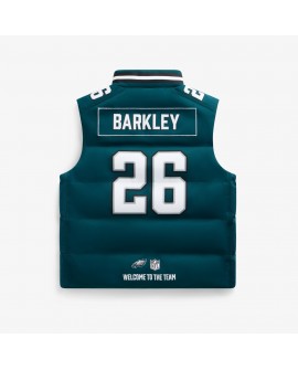 Saquon Barkley Philadelphia Eagles Off Season x NFL Unisex-Spieler-Pufferweste – Mitternachtsgrün