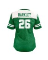 Saquon Barkley Philadelphia Eagles Damen-T-Shirt mit Bling-V-Ausschnitt in Übergröße – Weiß