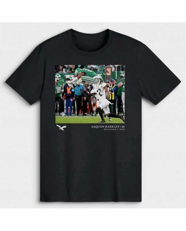 Saquon Barkley Philadelphia Eagles NFL Flash Features Week 9 T-Shirt – Schwarz