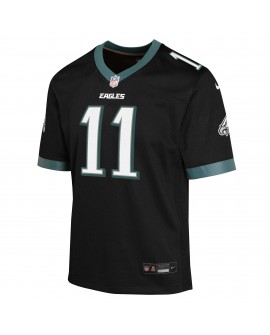 A.J. Braunes Nike-Spieler Trikot für Jugendliche der Philadelphia Eagles – Schwarz