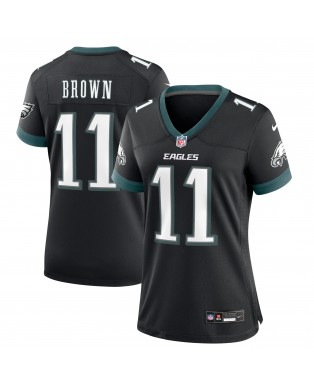 A.J. Braunes Philadelphia Eagles Nike Damen-Ausweichtrikot – Schwarz