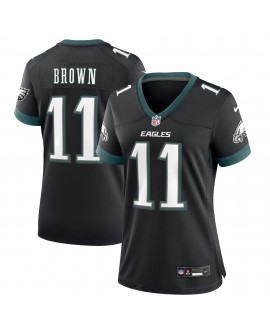 A.J. Braunes Philadelphia Eagles Nike Damen-Ausweichtrikot – Schwarz