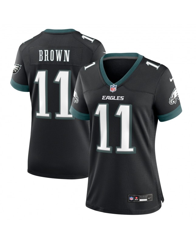 A.J. Braunes Philadelphia Eagles Nike Damen-Ausweichtrikot – Schwarz