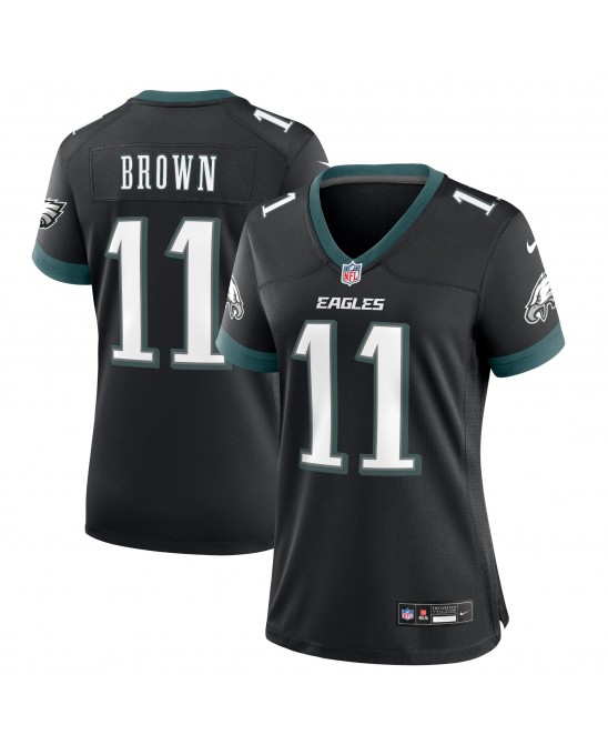 A.J. Braunes Philadelphia Eagles Nike Damen-Ausweichtrikot – Schwarz