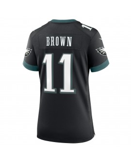 A.J. Braunes Philadelphia Eagles Nike Damen-Ausweichtrikot – Schwarz