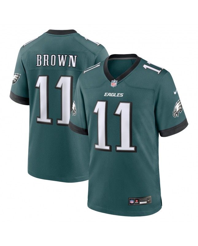 A.J. Braunes Philadelphia Eagles Nike Team Game-Trikot – Mitternachtsgrün