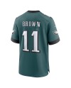 A.J. Braunes Philadelphia Eagles Nike Team Game-Trikot – Mitternachtsgrün