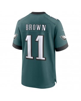 A.J. Braunes Philadelphia Eagles Nike Team Game-Trikot – Mitternachtsgrün