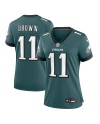 A.J. Braunes Nike Damen-Team-Spieler Trikot der Philadelphia Eagles – Mitternachtsgrün