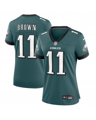 A.J. Braunes Nike Damen-Team-Spieler Trikot der Philadelphia Eagles – Mitternachtsgrün