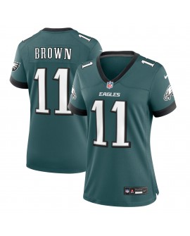 A.J. Braunes Nike Damen-Team-Spieler Trikot der Philadelphia Eagles – Mitternachtsgrün