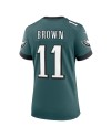 A.J. Braunes Nike Damen-Team-Spieler Trikot der Philadelphia Eagles – Mitternachtsgrün