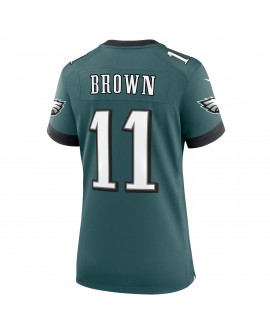 A.J. Braunes Nike Damen-Team-Spieler Trikot der Philadelphia Eagles – Mitternachtsgrün
