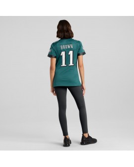 A.J. Braunes Nike Damen-Team-Spieler Trikot der Philadelphia Eagles – Mitternachtsgrün