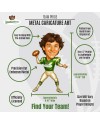 Randall Cunningham Philadelphia Eagles Metall-Karikatur-Wandkunst