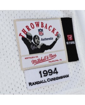 Randall Cunningham Philadelphia Eagles 1994 Mitchell & Ness Authentic Throwback-Spielertrikot im Ruhestand – Weiß
