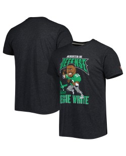 Reggie White Philadelphia Eagles Homage Unisex Unisex Cartoon Retired Spieler Tri-Blend T-Shirt – Heather Black