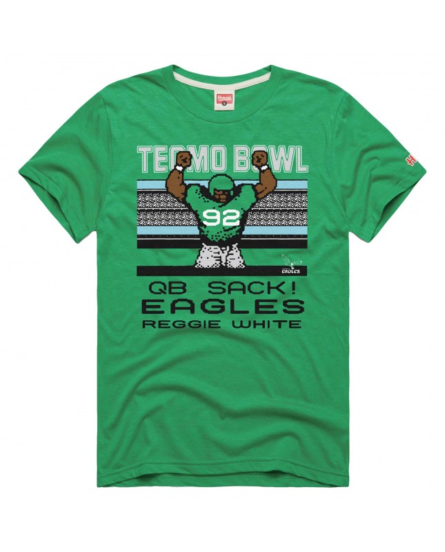 Reggie White Philadelphia Eagles Homage Unisex Tecmo Bowl Retired Spieler Graphic Tri-Blend T-Shirt – Kelly Green