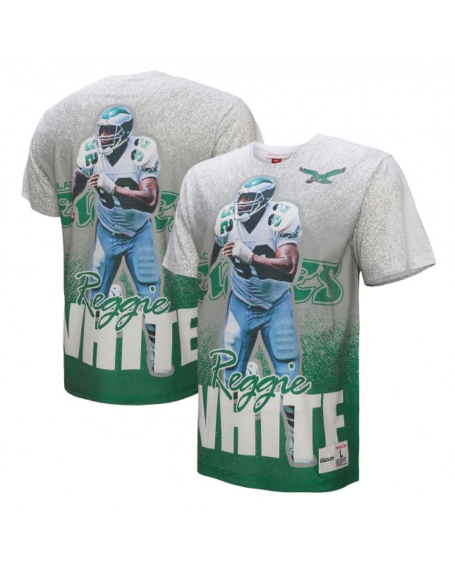 Reggie White Philadelphia Eagles Mitchell & Ness Burst Retired Spieler T-Shirt – Grau
