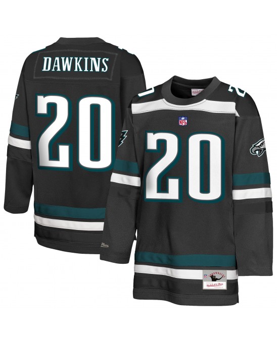 Brian Dawkins Philadelphia Eagles Mitchell & Ness Jugend-Hockey-Modetrikot – Schwarz