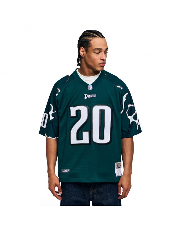 Brian Dawkins Philadelphia Eagles Mitchell & Ness x Golf Wang Unisex 1996 Legacy Fashion Trikot – Mitternachtsgrün
