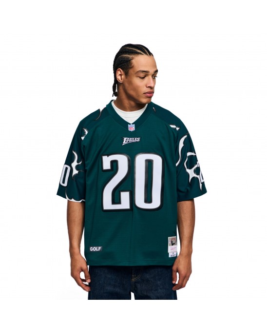 Brian Dawkins Philadelphia Eagles Mitchell & Ness x Golf Wang Unisex 1996 Legacy Fashion Trikot – Mitternachtsgrün