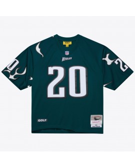 Brian Dawkins Philadelphia Eagles Mitchell & Ness x Golf Wang Unisex 1996 Legacy Fashion Trikot – Mitternachtsgrün