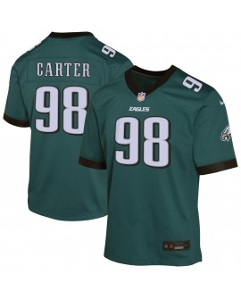Jalen Carter Philadelphia Eagles Nike Spiele-Trikot für Jugendliche – Mitternachtsgrün