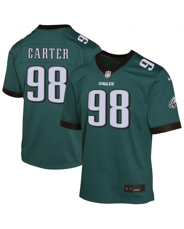 Jalen Carter Philadelphia Eagles Nike Spiele-Trikot für Jugendliche – Mitternachtsgrün