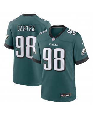 Jalen Carter Philadelphia Eagles Nike Team Game-Trikot – Mitternachtsgrün