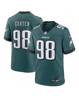 Jalen Carter Philadelphia Eagles Nike Team Game-Trikot – Mitternachtsgrün