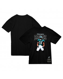 Brian Dawkins Philadelphia Eagles Mitchell & Ness Sideline Retired Spieler T-Shirt – Schwarz