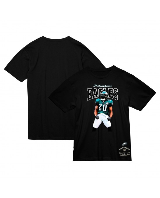 Brian Dawkins Philadelphia Eagles Mitchell & Ness Sideline Retired Spieler T-Shirt – Schwarz