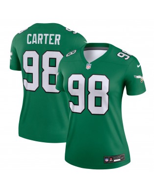 Jalen Carter Philadelphia Eagles Nike Alternate Legend Spieler Performance-Oberteil für Damen – Kelly Green