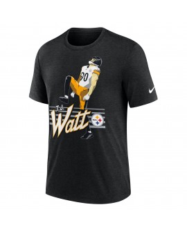 T.J. Watt Pittsburgh Steelers Nike Spieler Graphic T-Shirt – Heather Black