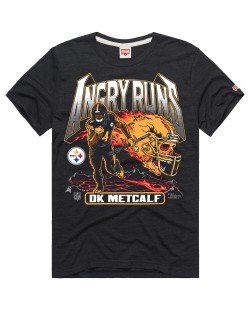 DK Metcalf Pittsburgh Steelers Homage Unisex Angry Runs Spieler Graphic Tri-Blend T-Shirt – Anthrazit