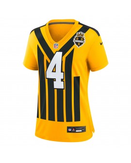 DK Metcalf Pittsburgh Steelers Nike Damen Alternate 1933 Throwback-Spieler Trikot – Gold