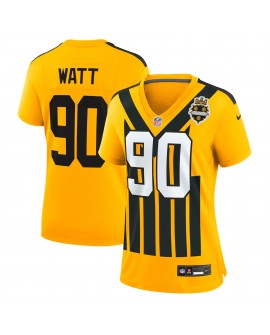 T.J. Watt Pittsburgh Steelers Nike Damen Alternate 1933 Throwback-Spieler Trikot – Gold