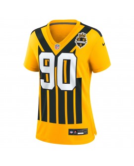 T.J. Watt Pittsburgh Steelers Nike Damen Alternate 1933 Throwback-Spieler Trikot – Gold