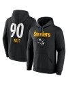 T.J. Watt Pittsburgh Steelers Team Wordmark Pullover Hoodie – Schwarz