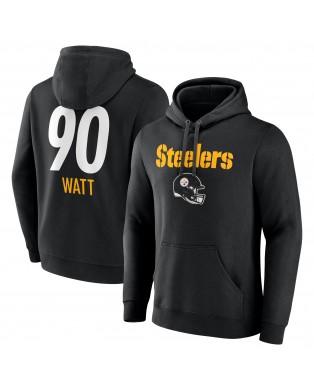 T.J. Watt Pittsburgh Steelers Team Wordmark Pullover Hoodie – Schwarz