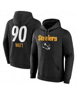 T.J. Watt Pittsburgh Steelers Team Wordmark Pullover Hoodie – Schwarz