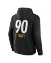 T.J. Watt Pittsburgh Steelers Team Wordmark Pullover Hoodie – Schwarz