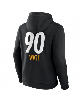 T.J. Watt Pittsburgh Steelers Team Wordmark Pullover Hoodie – Schwarz