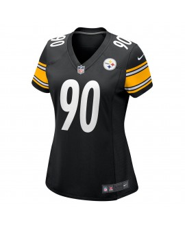 T.J. Watt Pittsburgh Steelers Nike Damen-Team-Spieler Trikot – Schwarz