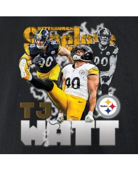 T.J. Watt Pittsburgh Steelers Notorious Spieler Grafik-T-Shirt – Schwarz